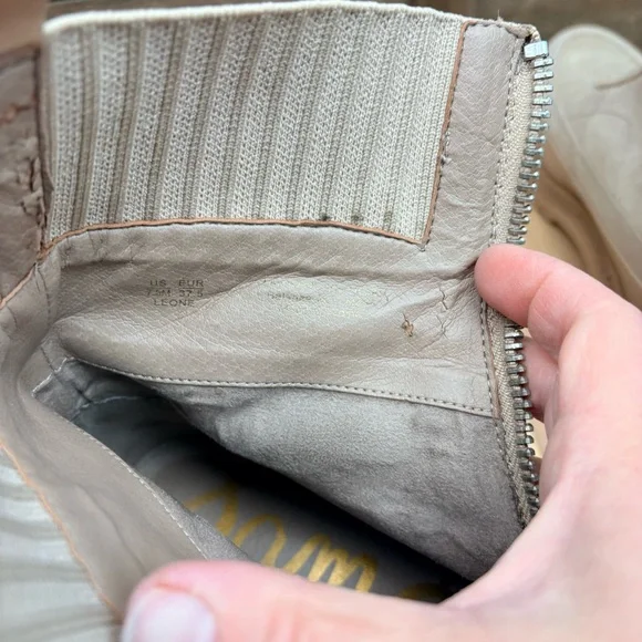 Women's Beige Ankle Boots - Picture 10 of 16